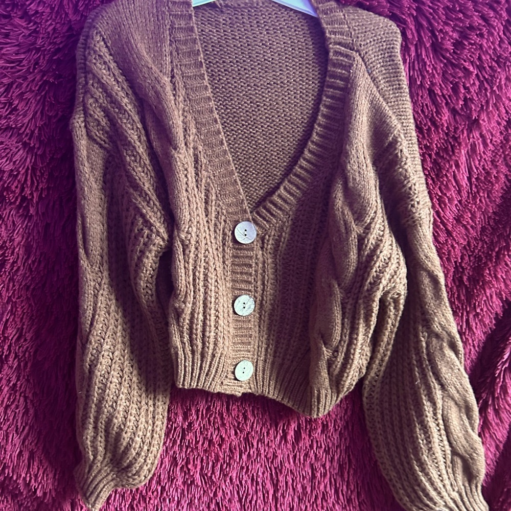 Brown cardigan